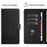 For Samsung Galaxy S26 Case Imprinted Honeycomb RFID Blocking Leather Phone Cover with Strap - Black - 4