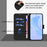For Samsung Galaxy S26 Case Solid Color Wallet Leather Phone Cover with Strap - Black - 5