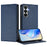 For Samsung Galaxy S26 Wallet Case RFID Blocking Litchi Texture Leather Mobile Cover - Dark Blue - 3