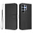 For Samsung Galaxy S26 Ultra Wallet Case RFID Blocking Calf Texture Leather Stand Phone Cover with Strap - Black - 1