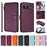 For Sony Xperia 10 VII Leather Case Butterfly Floral Imprint Zipper Wallet Stand Cover with Wrist Strap - Purple - 4