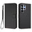 For Samsung Galaxy S26 Ultra Leather Case Wallet Stand Phone Cover with Wrist Strap - Black - 1