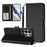 For Samsung Galaxy S26 Ultra Leather Case Wallet Stand Phone Cover with Wrist Strap - Black - 3
