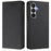 For Samsung Galaxy S26 Leather Case RINACASIS RC01 Phone Cover with RFID Blocking Wallet Stand - Black - 1