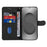 For Samsung Galaxy S26 Ultra Wallet Case Leather Phone Cover Stand with Curved Line Design -  Black - 2