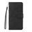 For Samsung Galaxy S26 Ultra Wallet Case Leather Phone Cover Stand with Curved Line Design -  Black - 6