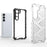 Phone Case for Samsung Galaxy S23 Shockproof Case Honeycomb Textured TPU + PC Phone Cover - Grey - 2