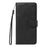 For Samsung Galaxy S26 Leather Wallet Case with Strap Solid Color Phone Stand Cover - Black - 7