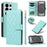 For Samsung Galaxy S26 Ultra Wallet Case Rhombus Leather Phone Cover with Strap - Green - 1