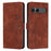 For Sony Xperia 10 VII Stand Case PU Leather Phone Cover Imprinted Heart Pattern - Brown - 1