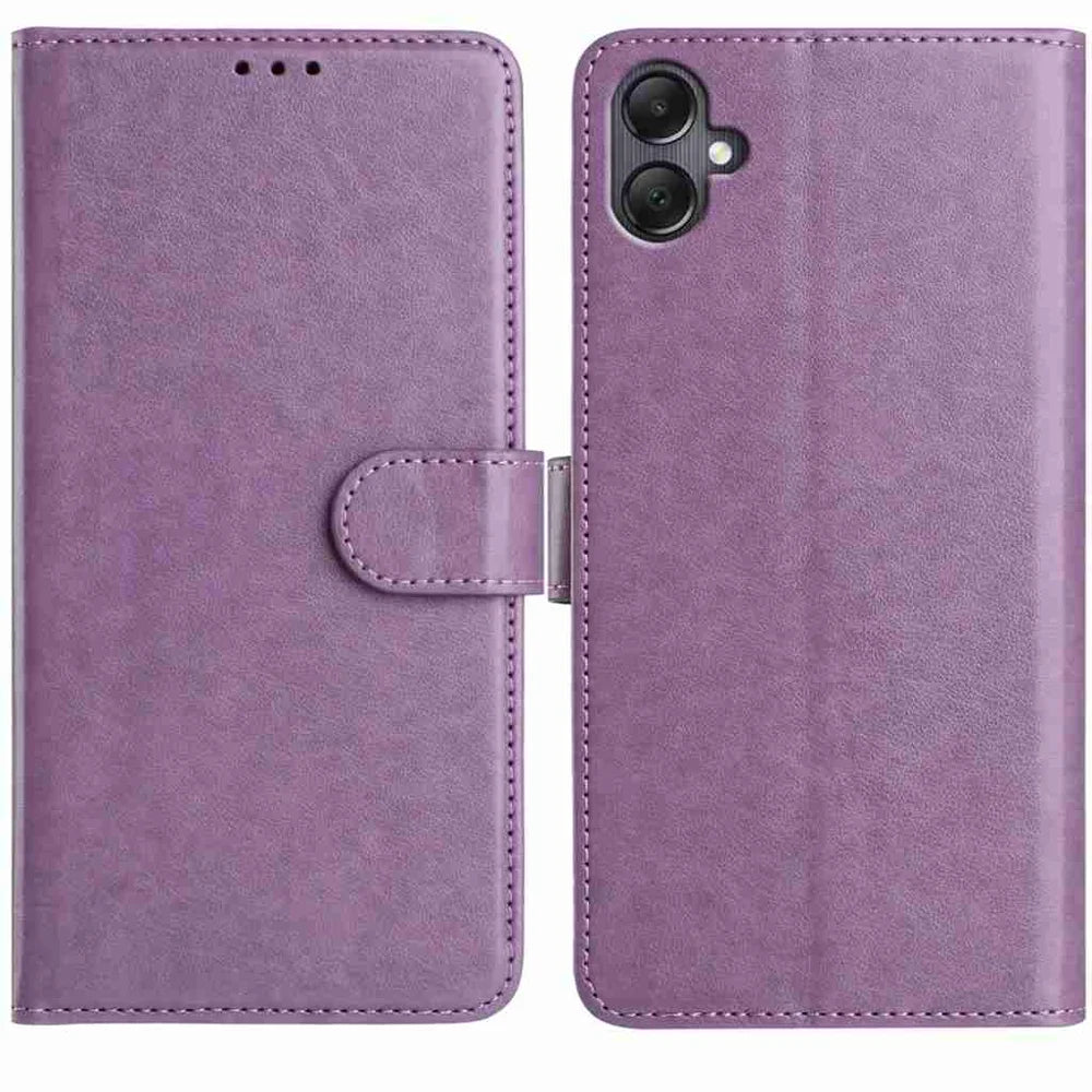 For Samsung Galaxy A06 4G / Galaxy A06 5G Wallet Phone Case Stand PU Leather Folio Flip Cover with 8 Card Slot - Purple - 2