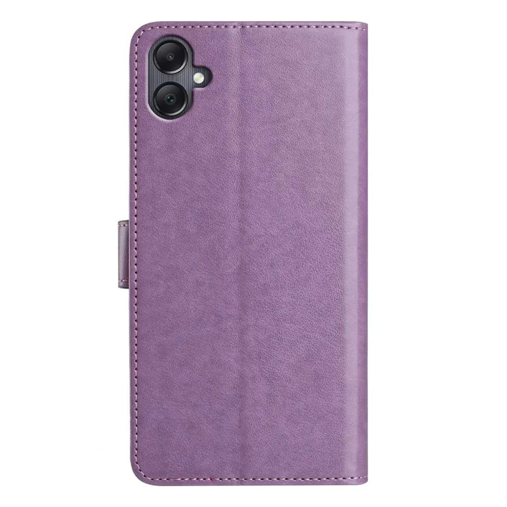 For Samsung Galaxy A06 4G / Galaxy A06 5G Wallet Phone Case Stand PU Leather Folio Flip Cover with 8 Card Slot - Purple - 4