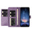 For Google Pixel 8a Wallet Phone Case Stand PU Leather Folio Flip Cover with 8 Card Slot - Purple - 5