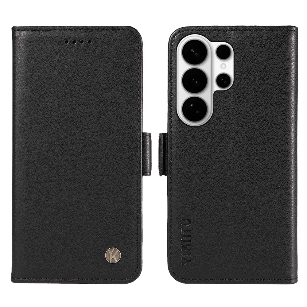 YIKATU For Samsung Galaxy S26 Ultra Wallet Phone Case  YK-003 Leather Stand Cover -  Black - 1