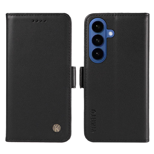 YIKATU For Samsung Galaxy S26 Wallet Phone Case  YK-003 Leather Stand Cover -  Black - 1