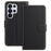 For Samsung Galaxy S26 Ultra Leather Case Wallet Stand Solid Color Anti Drop Phone Cover - Black - 1