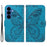 For Samsung Galaxy S26 Case Butterfly Pattern PU Leather Folio Flip Phone Cover -  Blue - 1