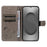 For Samsung Galaxy S26 Ultra Leather Wallet Case Cat Bee Pattern Phone Cover Stand - Grey - 2