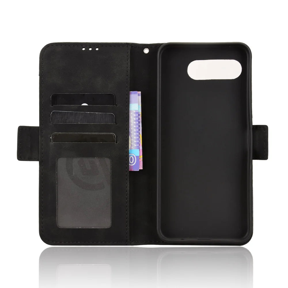 For T-Mobile T Phone 3 / T-Mobile REVVL 8 Leather Case Phone Wallet Cover with Multiple Card Slots - Black - 5