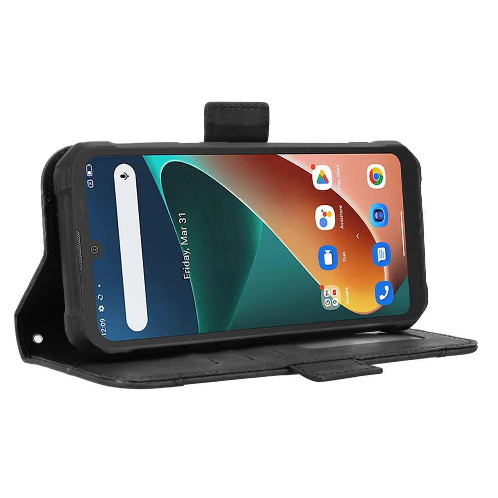 For Blackview BV5300 Pro / Blackview BV5300 Plus / Oscal S70 / Oscal S70 Pro / Blackview BV5300 Leather Case Phone Wallet Cover with Multiple Card Slots - Black - 7