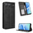For TECNO Spark Go 5G Leather Case Wallet Stand Retro Texture Phone Cover - Black - 1