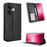 For vivo V60 Lite 5G Leather Case Wallet Stand Retro Texture Phone Cover - Black - 1