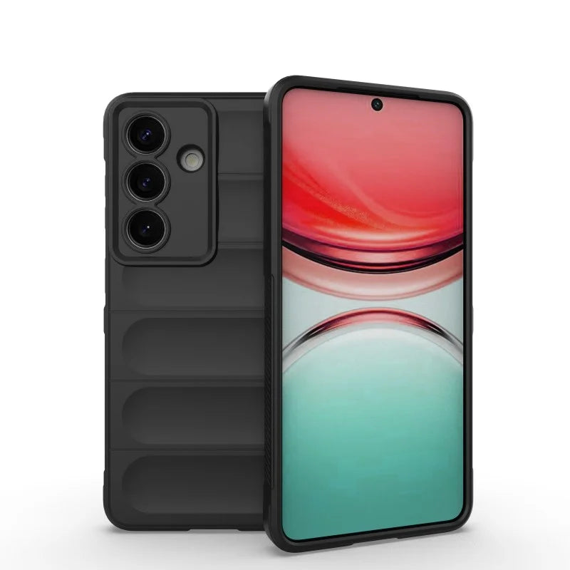 WANLONFENG For Samsung Galaxy S26 TPU Case  HD Series Anti Slip Phone Cover with Tempered Glass - Black - 2