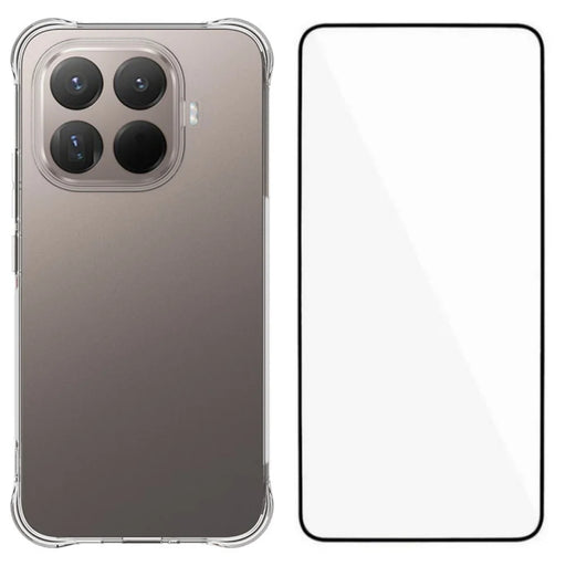 WANLONFENG For Xiaomi 15T Pro Case  WL Series 2.0mm TPU Phone Cover with Tempered Glass Film - Transparent - 1