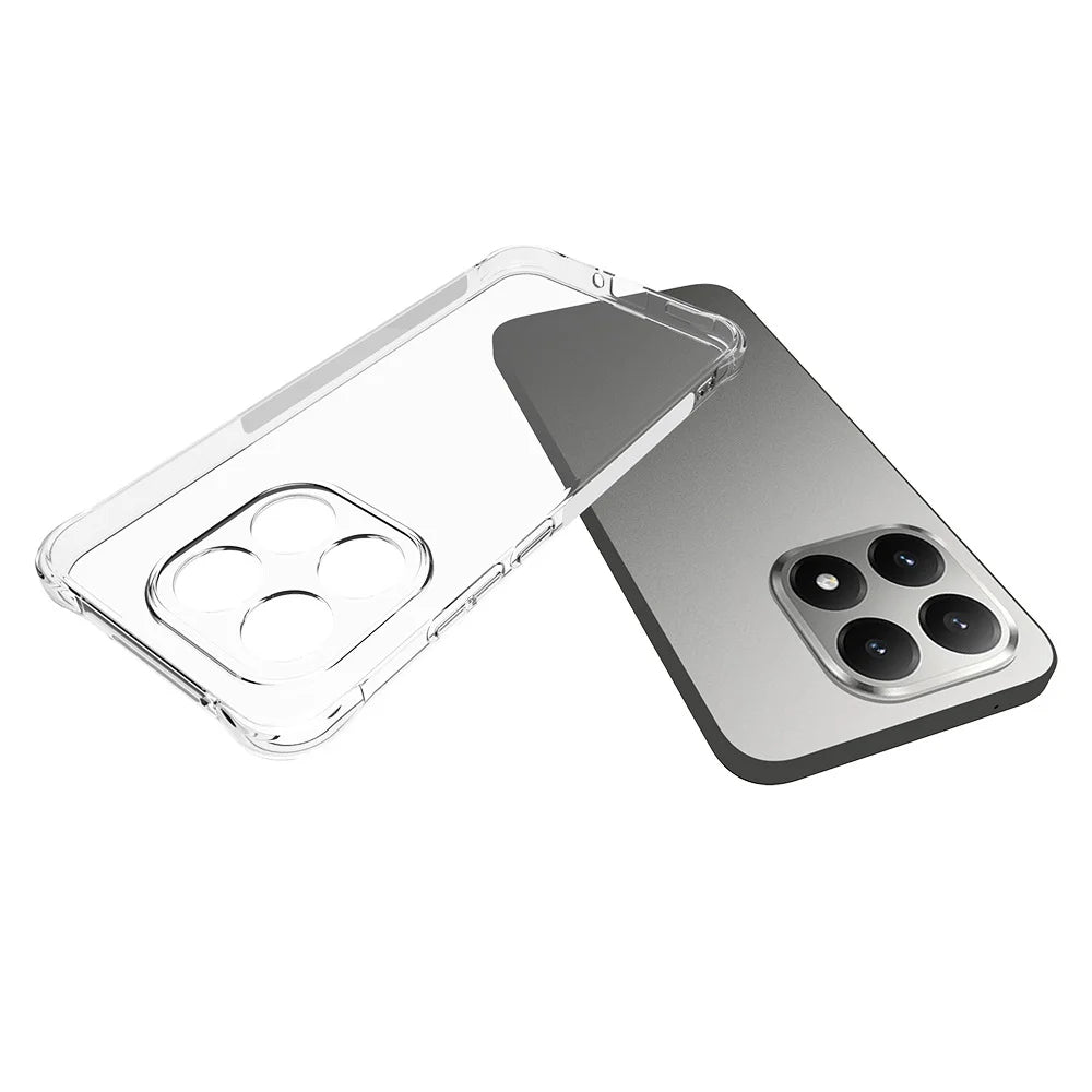 WANLONFENG For Xiaomi 15T Case  WL Series 2.0mm TPU Phone Cover with Tempered Glass Film - Transparent - 5