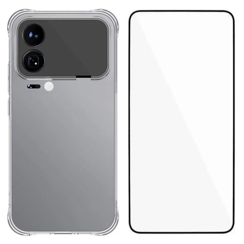 WANLONFENG For Xiaomi 17 Pro Max Case  WL Series 2.0mm TPU Phone Cover with Tempered Glass Film - Transparent - 1