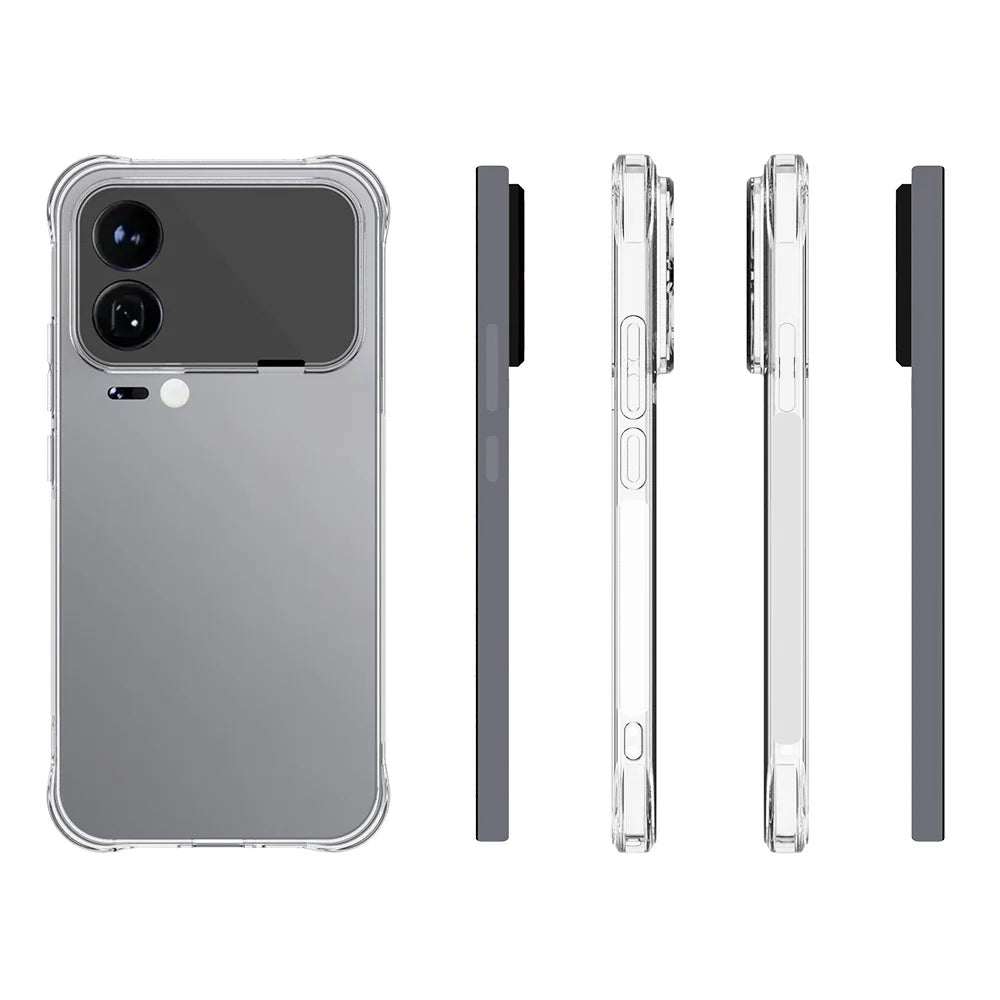 WANLONFENG For Xiaomi 17 Pro Max TPU Case  WL2 Series 2.0mm Phone Cover with 2Pcs Tempered Glass Films - Transparent - 5