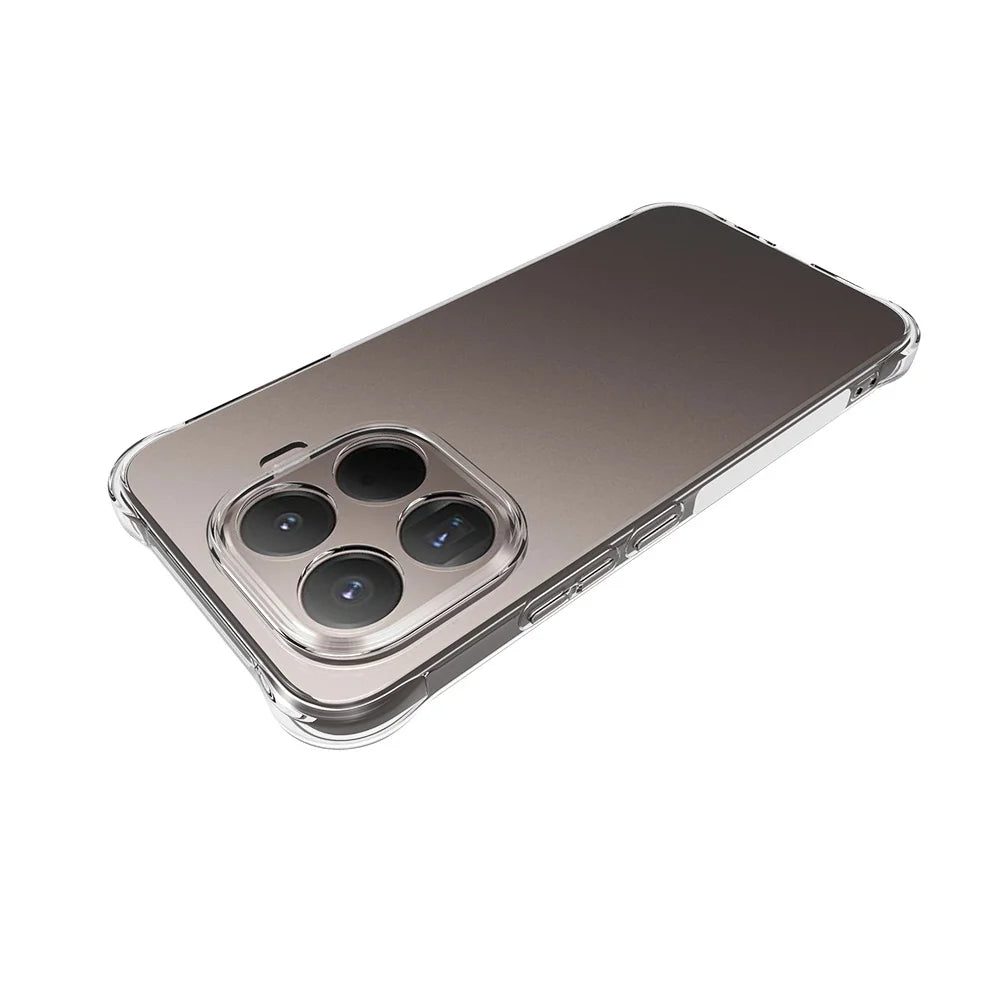 WANLONFENG For Xiaomi 15T Pro TPU Case  WL2 Series 2.0mm Phone Cover with 2Pcs Tempered Glass Films - Transparent - 4