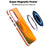 For Samsung Galaxy A36 5G Magnetic Case Cute Fluorescent Design TPU Acrylic Phone Back Cover - Orange - 4