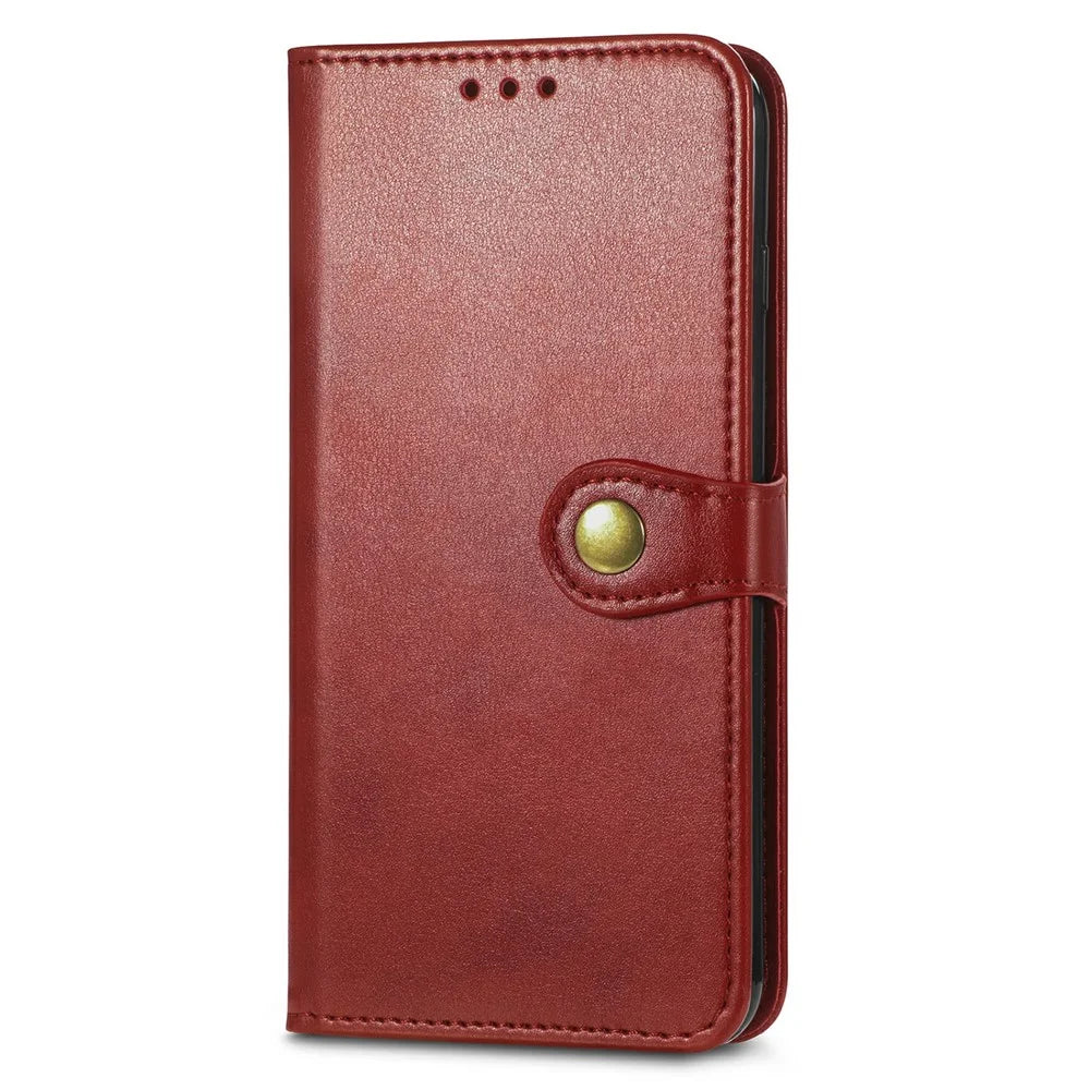 For iPhone 18 Pro / 17 Pro Case Wallet Stand Leather Phone Cover with Wrist Strap - Red - 7