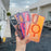 For Samsung Galaxy S25 FE Magnetic Case Cute Fluorescent Design TPU Acrylic Phone Back Cover - Orange - 7