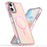 For Samsung Galaxy A06 4G Magnetic Case Color Changing TPU Phone Back Cover - Pink - 1