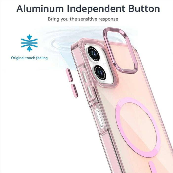 For Samsung Galaxy A06 4G Magnetic Case Color Changing TPU Phone Back Cover - Pink - 3