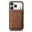For iPhone 17 Pro Max Case Retro Leather + TPU Phone Cover with Detachable Card Slot - Brown - 2