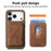 For iPhone 17 Pro Max Case Retro Leather + TPU Phone Cover with Detachable Card Slot - Brown - 4