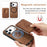 For iPhone 17 Pro Max Case Retro Leather + TPU Phone Cover with Detachable Card Slot - Brown - 5