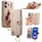 For iPhone 17 Case RFID Blocking Zipper Wallet PU Leather Mobile Cover - Khaki - 1
