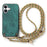 For iPhone 17 Retro Leather Phone Back Cover with Adjustable Strap - Green - 2