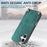 For iPhone 17 Retro Leather Phone Back Cover with Adjustable Strap - Green - 4