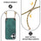 For iPhone 17 Retro Leather Phone Back Cover with Adjustable Strap - Green - 6