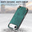 For iPhone Air Retro Leather Phone Back Cover with Adjustable Strap - Green - 2