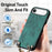 For iPhone Air Retro Leather Phone Back Cover with Adjustable Strap - Green - 3