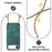 For iPhone Air Retro Leather Phone Back Cover with Adjustable Strap - Green - 4