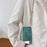 For iPhone Air Retro Leather Phone Back Cover with Adjustable Strap - Green - 6
