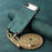 For iPhone Air Retro Leather Phone Back Cover with Adjustable Strap - Green - 7