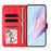 For iPhone 17 Leather Case Polka Dot Pattern Wallet Stand Folio Phone Cover - Red - 3